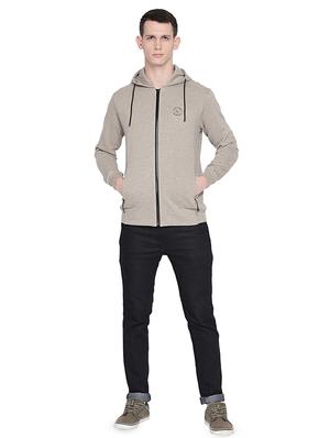 beige solid sweatshirt - 16714019 - Standard Image - 4