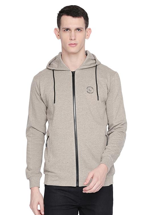 beige solid sweatshirt - 16714019 - Zoom Image - 1