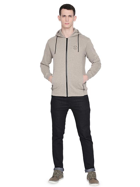 beige solid sweatshirt - 16714019 - Zoom Image - 4