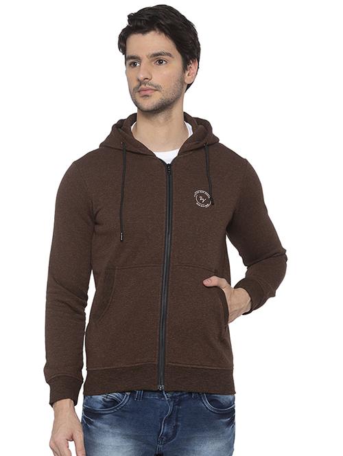 brown solid sweatshirt - 16714021 - Standard Image - 1