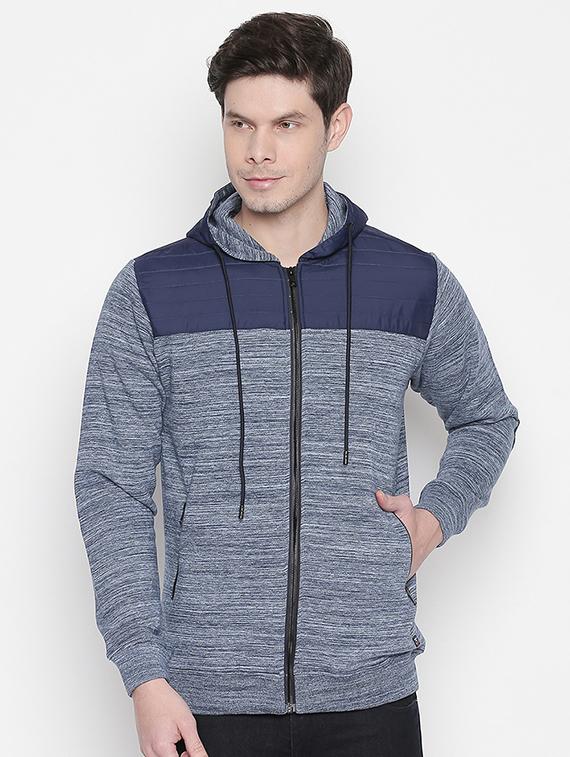 blue color block sweatshirt - 16714025 - Zoom Image - 1