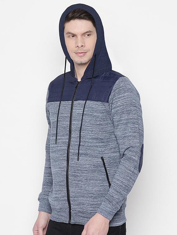 blue color block sweatshirt - 16714025 - Zoom Image - 2