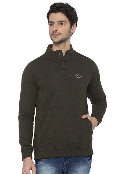 green solid sweatshirt - 16714027 - Standard Image - 1