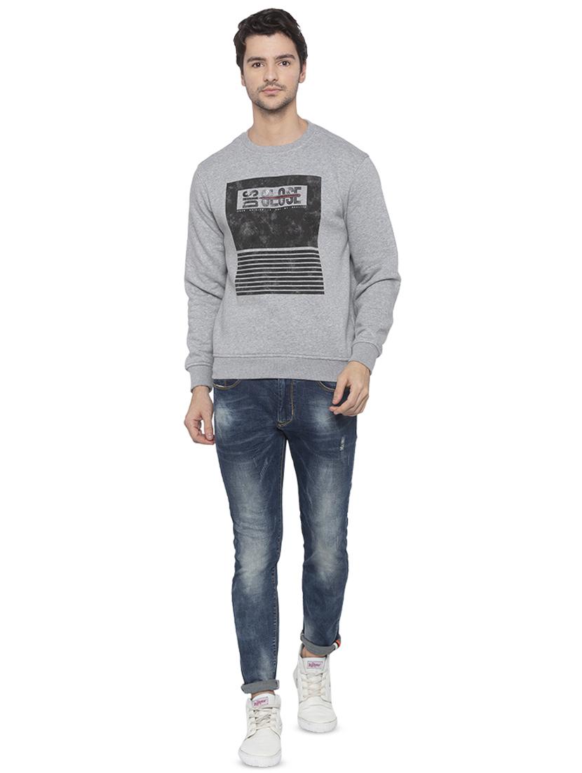 grey chest printed sweatshirt - 16714038 - Zoom Image - 4
