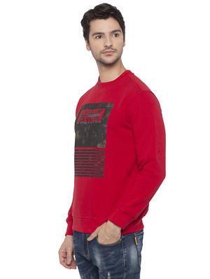red chest print sweatshirt - 16714039 - Standard Image - 2