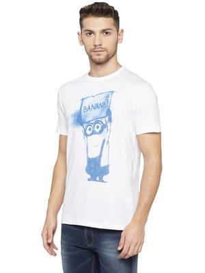 white chest print t-shirt - 16714045 - Standard Image - 2