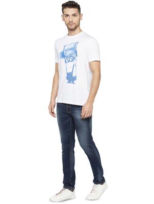 white chest print t-shirt - 16714045 - Standard Image - 4