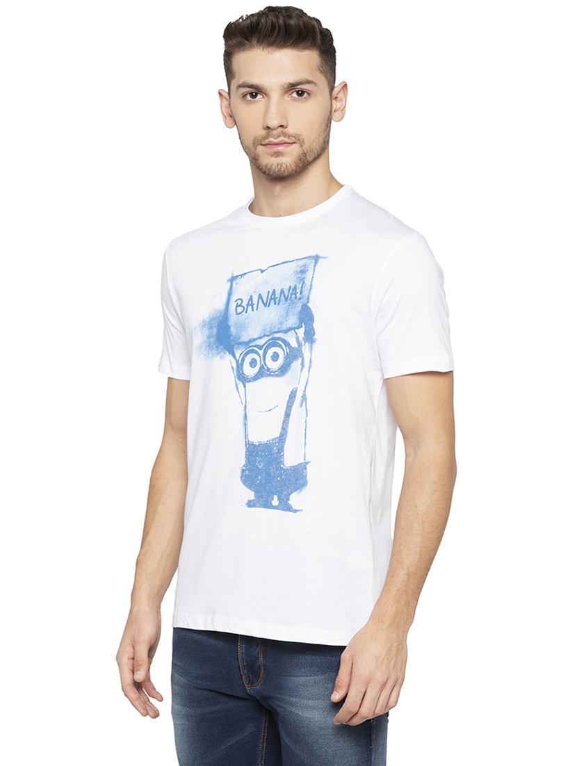 white chest print t-shirt - 16714045 - Zoom Image - 2