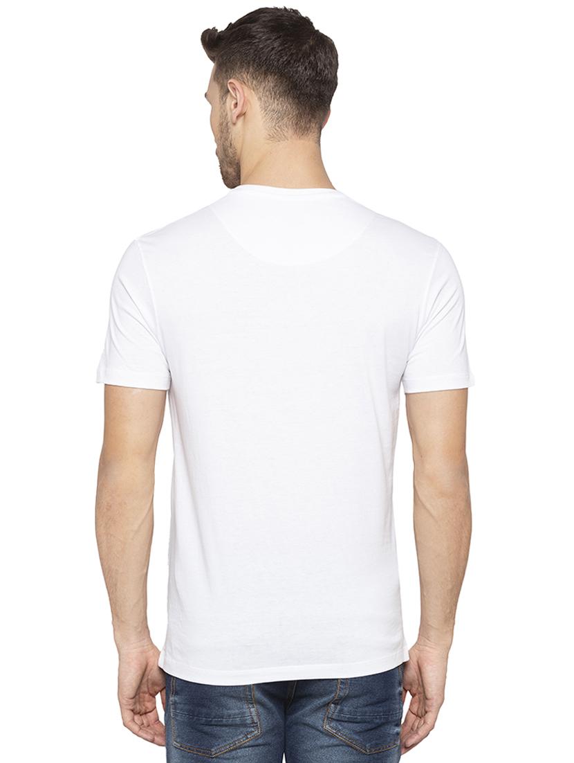 white chest print t-shirt - 16714045 - Zoom Image - 3