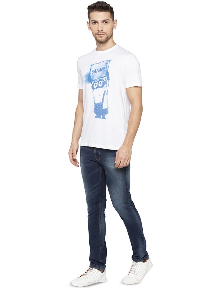 white chest print t-shirt - 16714045 - Zoom Image - 4