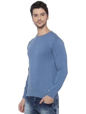 blue solid pullover - 16714049 - Standard Image - 2