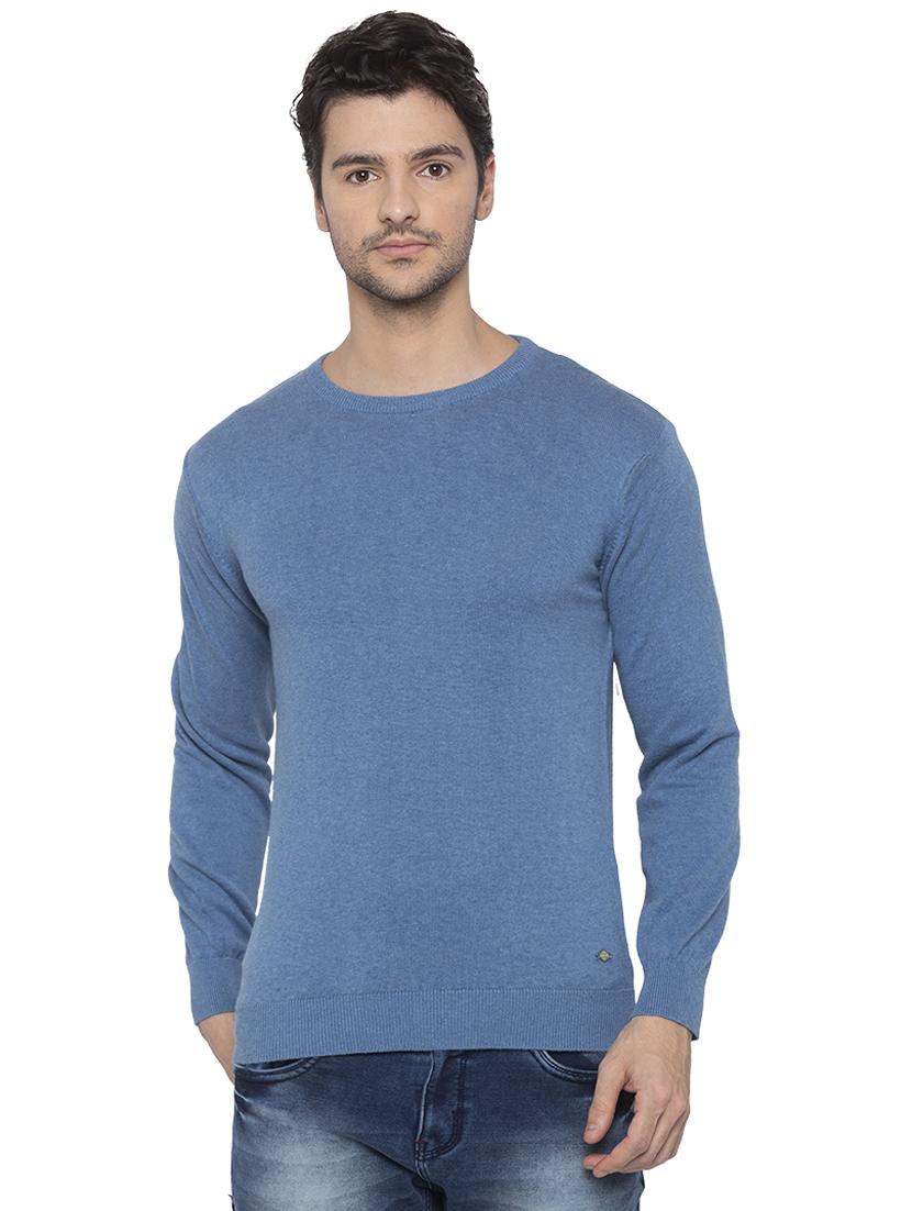 blue solid pullover - 16714049 - Zoom Image - 1