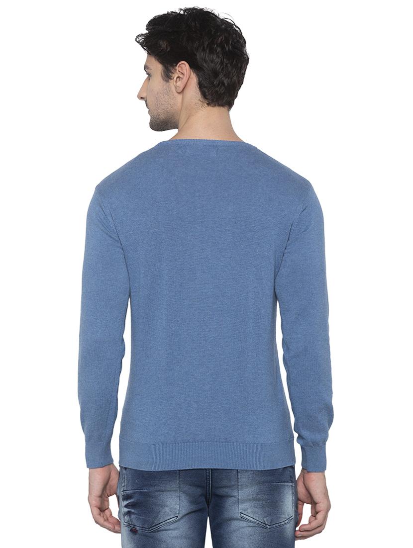 blue solid pullover - 16714049 - Zoom Image - 3
