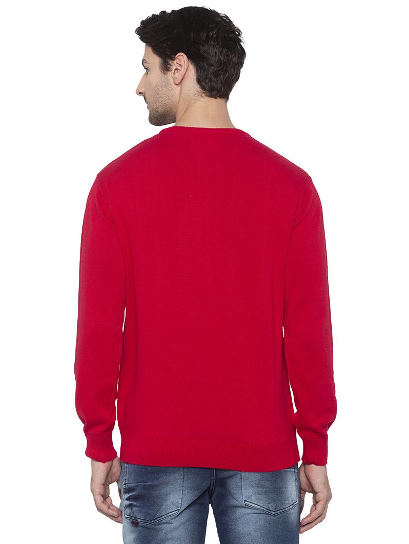 red solid pullover - 16714051 - Zoom Image - 3