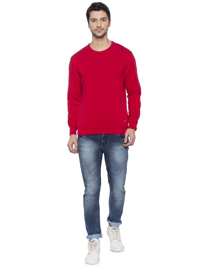 red solid pullover - 16714051 - Zoom Image - 4