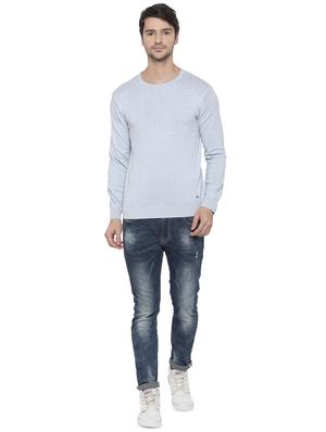 light blue solid pullover - 16714053 - Standard Image - 4