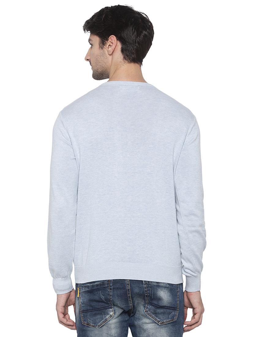 light blue solid pullover - 16714053 - Zoom Image - 3