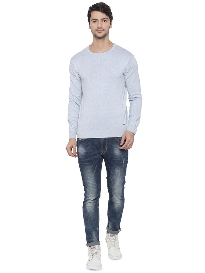 light blue solid pullover - 16714053 - Zoom Image - 4