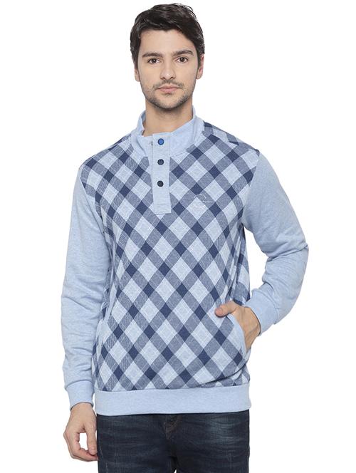 light blue checkered sweatshirt - 16714060 - Standard Image - 1