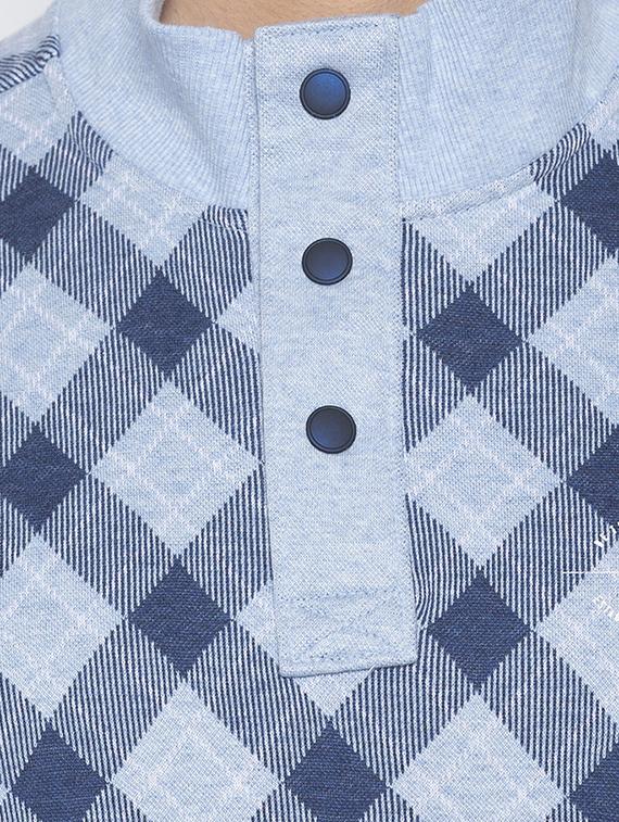 light blue checkered sweatshirt - 16714060 - Zoom Image - 5