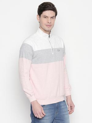 pink color block sweatshirt - 16714062 - Standard Image - 2