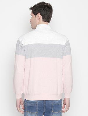 pink color block sweatshirt - 16714062 - Standard Image - 3