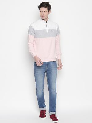 pink color block sweatshirt - 16714062 - Standard Image - 4