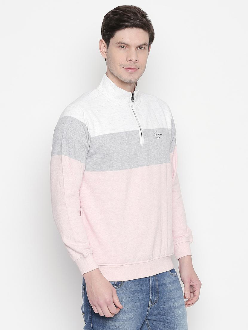 pink color block sweatshirt - 16714062 - Zoom Image - 2