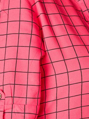 checkered a-line kurta - 16714065 - Standard Image - 4