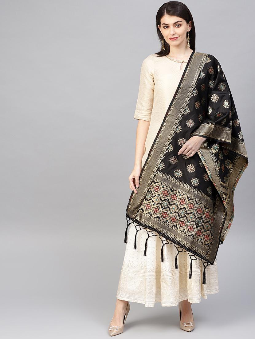 ethnic motif banarasi dupatta - 16714075 - Zoom Image - 1