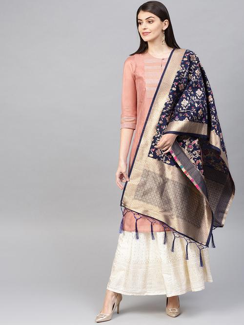 floral banarasi dupatta - 16714078 - Very Small Image - 1