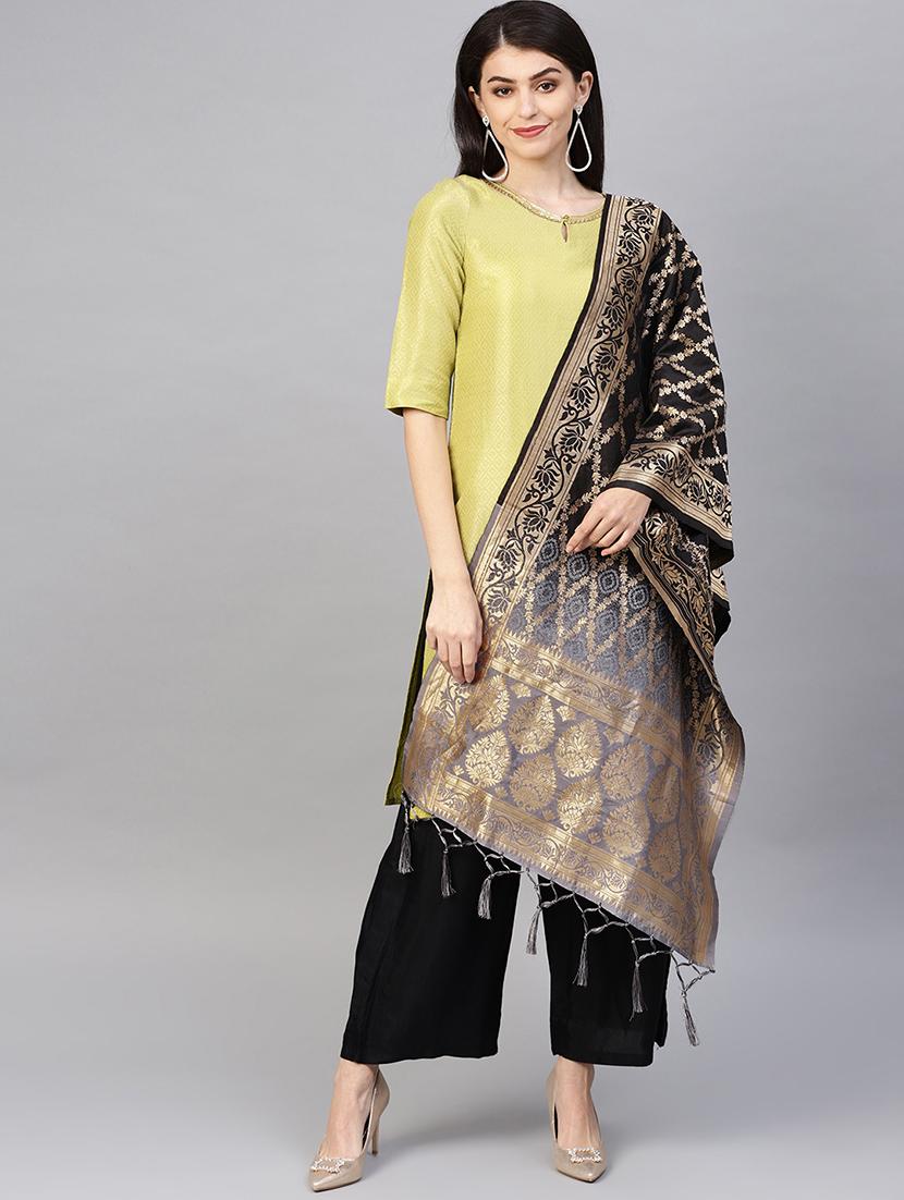 floral banarasi dupatta - 16714103 - Zoom Image - 1