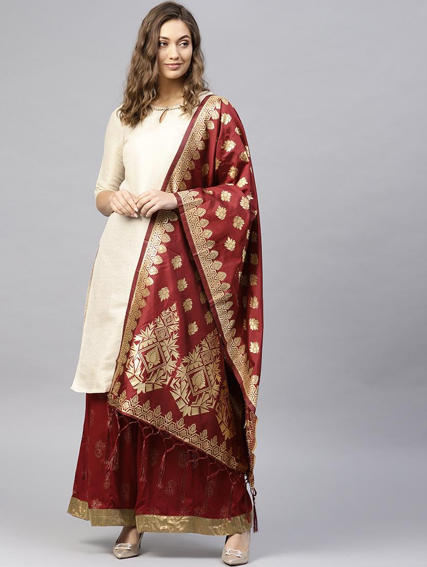 floral banarasi dupatta - 16714130 - Zoom Image - 1