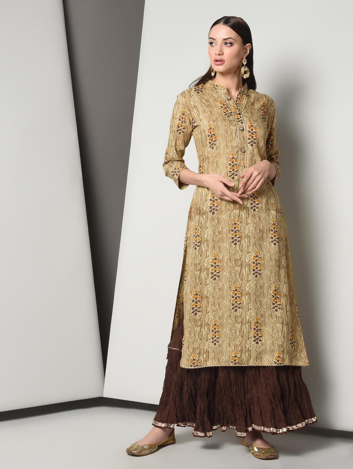 floral kurta skirt set - 16714199 - Zoom Image - 1