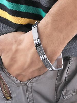 black metal alloy bracelet - 16714235 - Standard Image - 5