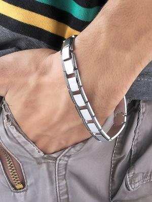 silver metal alloy bracelet - 16714236 - Standard Image - 5