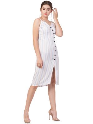 cami neck striped a-line dress - 16714335 - Standard Image - 2