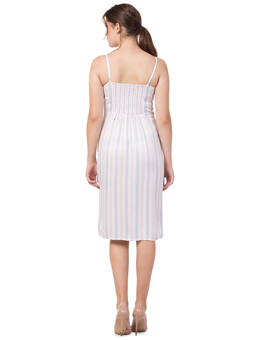 cami neck striped a-line dress - 16714335 - Zoom Image - 3