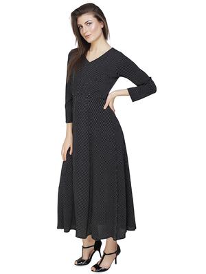 v-neck polka dot maxi dress - 16714336 - Standard Image - 2
