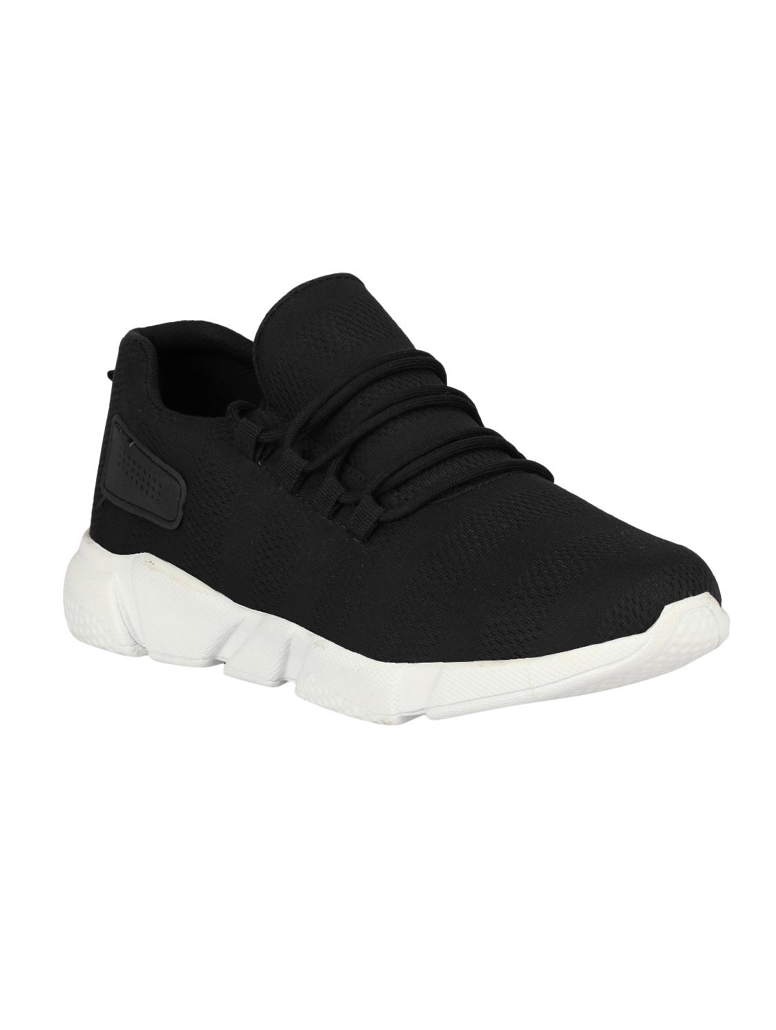 black fabric lace up sport shoes - 16714344 - Zoom Image - 1