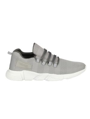 grey fabric lace up sport shoes - 16714346 - Standard Image - 2