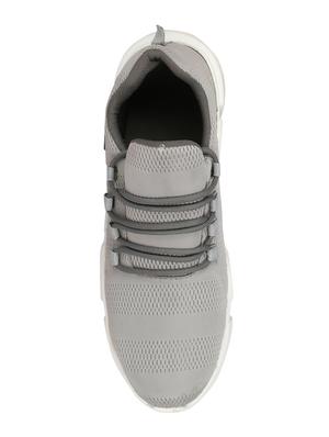grey fabric lace up sport shoes - 16714346 - Standard Image - 4