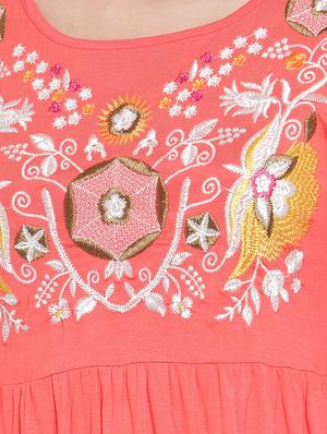 boat neck embroidered top - 16714374 - Standard Image - 5