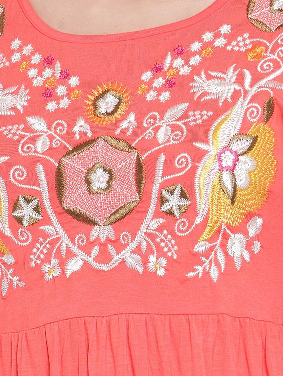boat neck embroidered top - 16714374 - Zoom Image - 5