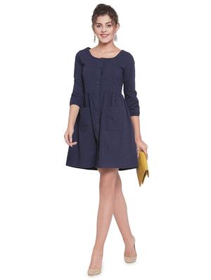 boat neck gathered a-line dress - 16714391 - Standard Image - 4