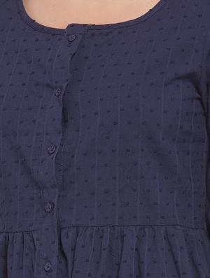 boat neck gathered a-line dress - 16714391 - Standard Image - 5