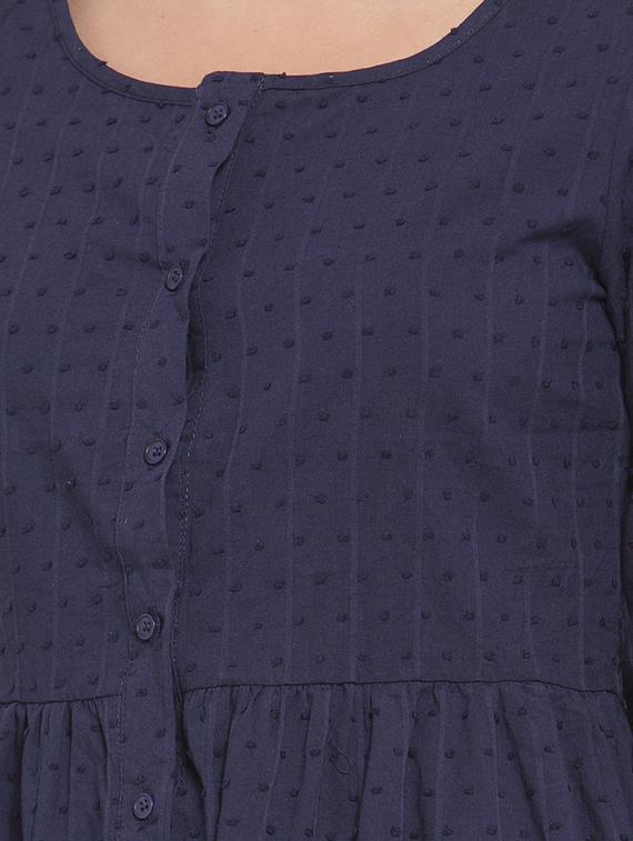 boat neck gathered a-line dress - 16714391 - Zoom Image - 5
