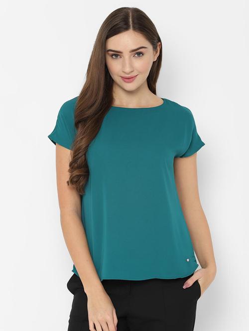 boat neck solid top - 16714851 - Standard Image - 1