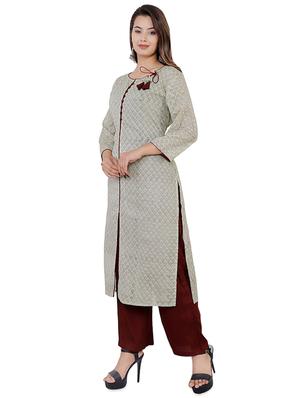 printed kurta palazzo set - 16714858 - Standard Image - 2
