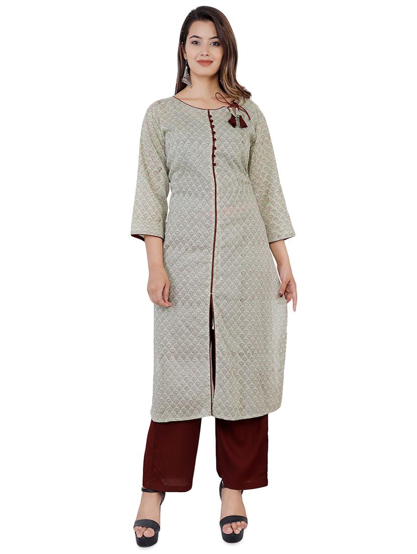 printed kurta palazzo set - 16714858 - Zoom Image - 1